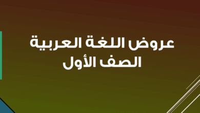 العرض الشفوي لمادة أحب لغتي - الصف الأول
