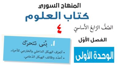 بنى تتحرك العلوم صف رابع