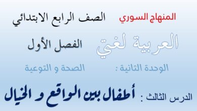 كتاب العربية لغتي رابع سورية