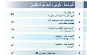 الوحدة الأولى: العالم الرقمي