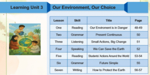 الوحدة الثالثة: Our Environment, Our choice