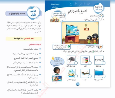 دليل المعلم – العربية لغتي الصف الأول الوحدة الرابعة: رسومي المتحركة