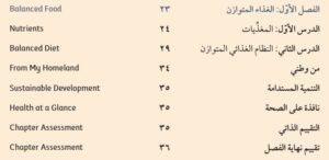 الفصل الأول: الغذاء المتوازن