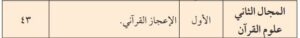 المجال الثاني: علوم القرآن