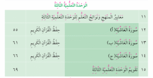 الوحدة التعليمة الثالثة