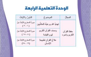 الوحدة الرابعة