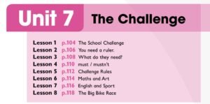 الوحدة السابعة: The challenge