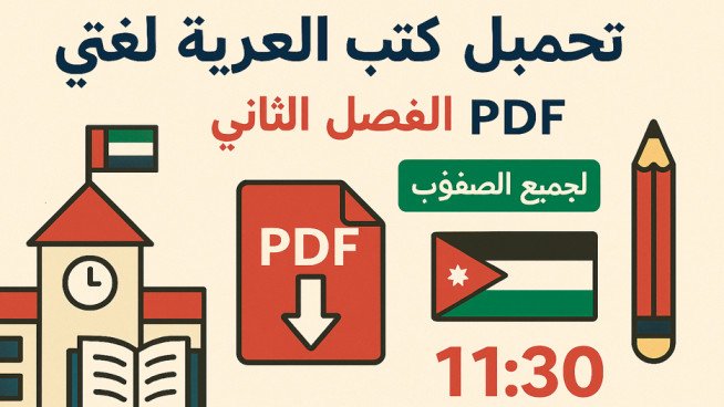 كتب العربية لغتي الفصل الثاني PDF لجميع الصفوف (الأول–العاشر) – المنهاج الأردني
