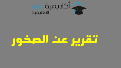 تقرير عن الصخور