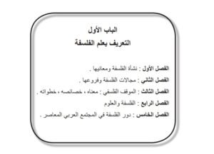 الباب الأول: التعريف بعلم فلسفة