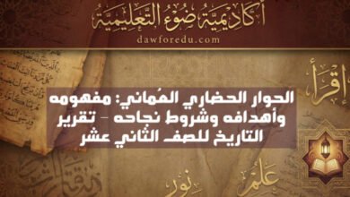 الحوار الحضاري العُماني: مفهومه وأهدافه وشروط نجاحه – تقرير التاريخ للصف الثاني عشر