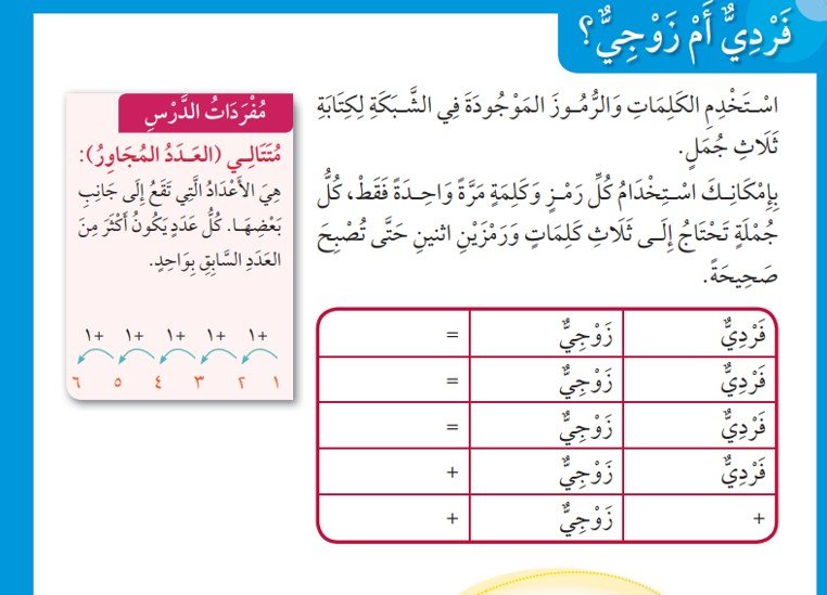 الدرس السادس عشر: فردي أن زوجي؟