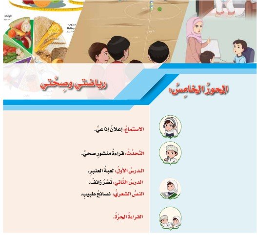 المحور الخامس: رياضتي وصحتي