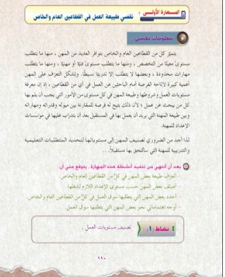 الوحدة الخامسة: مؤسسات العمل والإعداد لها