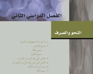 الباب الأول: النحو والصرف
