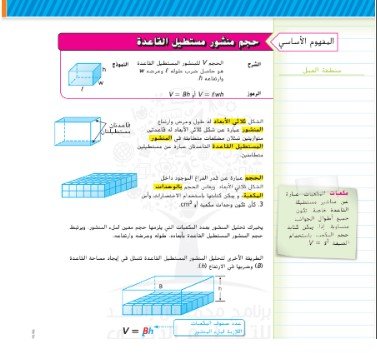 الفصل العاشر: الحجم ومساحة السطح