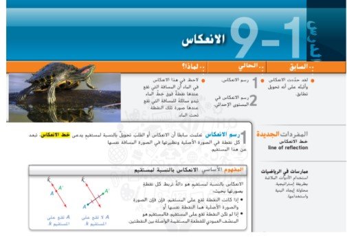 الدرس الأول: الانعكاس