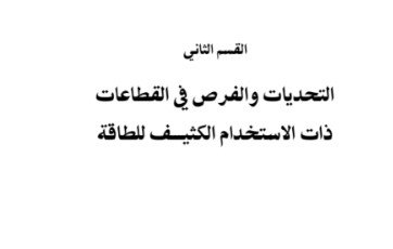 القسم الثاني: التحديات والفرص في القطاعات ذات الاستخدام الكثيف للطاقة