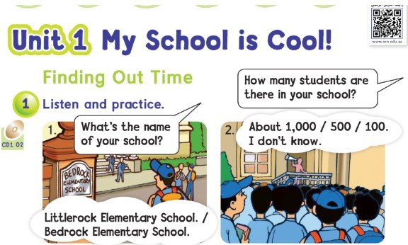 الوحدة الأولى: My School is Cool
