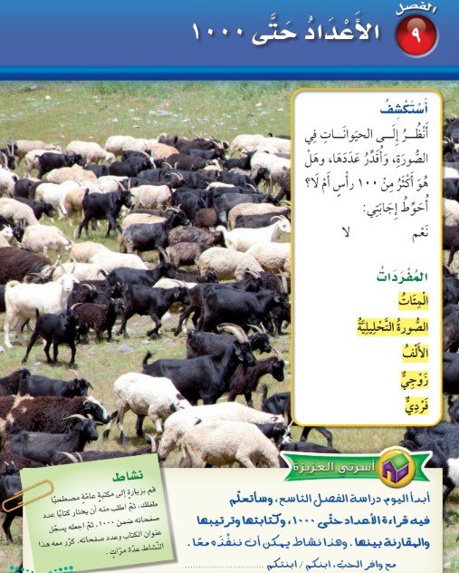 الوحدة التاسعة: الأعداد حتى 1000