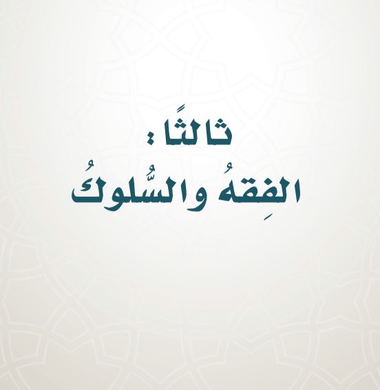 ثالثًا: الفقه والسلوك