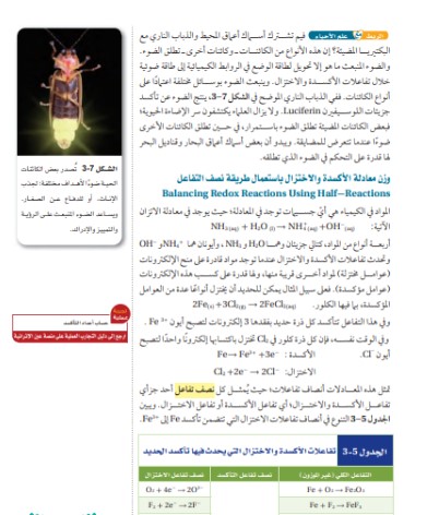الفصل الثالث: تفاعلات الأكسدة والاختزال
