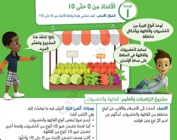 الوحدة الأولى: الأعداد من 0 حتى 10