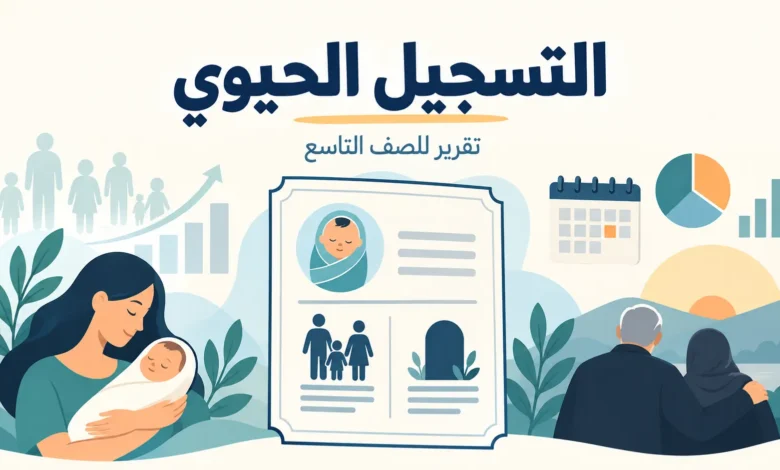 تقرير عن التسجيل الحيوي للصف التاسع: مفهومه وأهميته وعلاقته بالتعداد السكاني